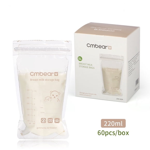 Bolsas de Almacenamiento de Leche Materna Cmbear 220ml 60 Unidades