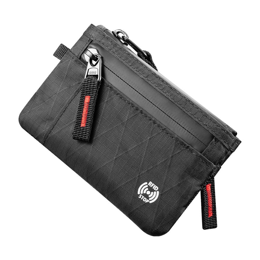 Xusx111 - Bolsa De Cremallera Negro Pequeño Efectivo Y Cartera De Cremallera De Tarjeta, Telas A Prueba De Intemperie, Cremallera, Bolsa Para Viajes De Hombres (negro)