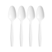 Genérica - Cucharas Plásticas Blanca 14 Cm Pack De 500 Unidades