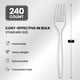 thumbnail image 2 of Tenedores Desechables AOZITA Paquete de 240 Unidades Extra Resistentes Transparentes, 2 of 7