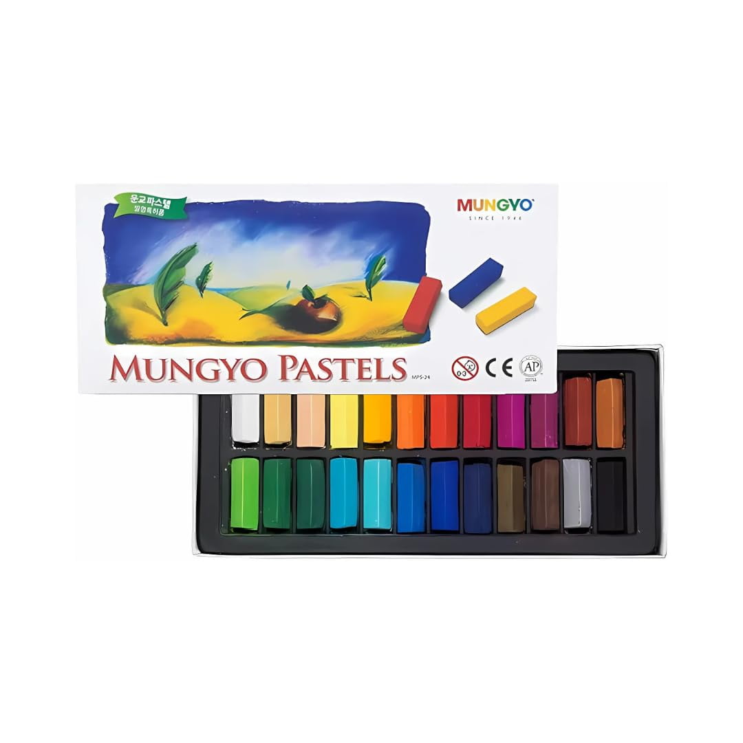 Set De Colores Pastel Mungyo Square Soft, No Tóxico, 24 Colores Para Artistas