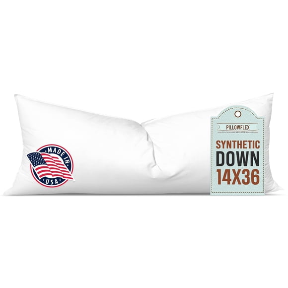 Relleno de almohada Pillowflex, plumón sintético, 14 x 36 cm, ultrasuave