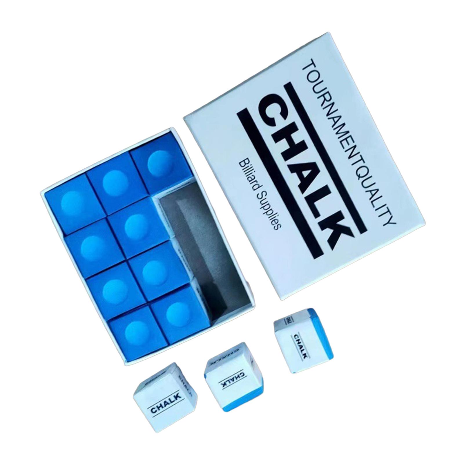 Magideal - 12X Tizas De Billar Tiza Para Taco De Billar Suministros Portátiles Accesorios Prácticos De Billar Para Puntas De Taco De Billar Para Clubes Deportivo Azul