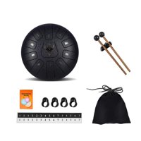 Mobii - Tambor Lengua De Acero Meditación Y Yoga. 6” 11 Tonos. Negro Negro