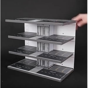 Magideal - 1:64, Estuche De Exposición Para Vehículos De Estacionamiento, Escena De Vehículo Coleccionable, Juguete Para Coche, Mini Muñecas Fundidas A Presión,