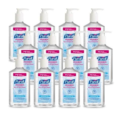 Desinfectante De Manos Purell Advanced En Gel De 355 Ml, Paquete De 12