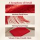 thumbnail image 5 of INSPIRE CHIC Bufanda de Encaje Sólido para Mujer con Borlas, Chal Largo de 73.2"x23.6", Elegante Pañuelo para Banquete de Boda 73.2x23.6"(LxW) Rojo, 5 of 6