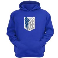 Genérico - Polerón Canguro Attack On Titan Azul Talla L Unisex