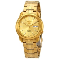 Seiko - Reloj Para Hombre Series 5 Con Esfera Dorada Y Correa De Oro Amarillo Snkl86