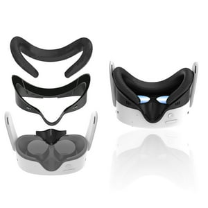 Genérico - Compatible Con Meta Quest 3S - Soporte De Interfaz Facial 3 En 1 Con Almohadilla De Espuma De Pu Y Juego De Almohadillas Nasales De Silicona Para Accesorios De Casco De Rv-Negro