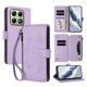 thumbnail image 1 of Funda Cartera Mariposa para [Xiaomi 14T] con Soporte y Cremallera Morado claro, 1 of 6