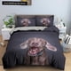thumbnail image 1 of Dog Duvet Cover Funny Puppy Bedding Set for Kids Teens Adults Lovely Pet Animal Black Polyester Quilt Cover Bed Sheets, 1 of 5