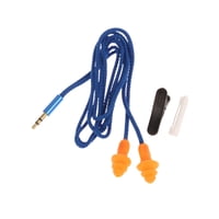 Magideal - Auriculares Con Tapones Para Los Oídos De 3,5 Mm, Sin Micrófono Y Control, Tapones Para Los Oídos Suaves Con Cable, Auriculares De Trabajo Para Niños Azul 70Cm