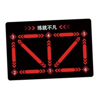 Magideal - Estera De Entrenamiento De Pasos De Fútbol, Estera De Fútbol, Felpudo De Fútbol, Manta De Entrenamiento De Esquina, Estera Antideslizante, Estera De T Rojo