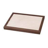 Ioensy - Bandeja De Exhibición Para Anillos, Soporte Para Aretes, Para Almacenamiento, Exhibiciones, Decoración, Esposa, L, Beige