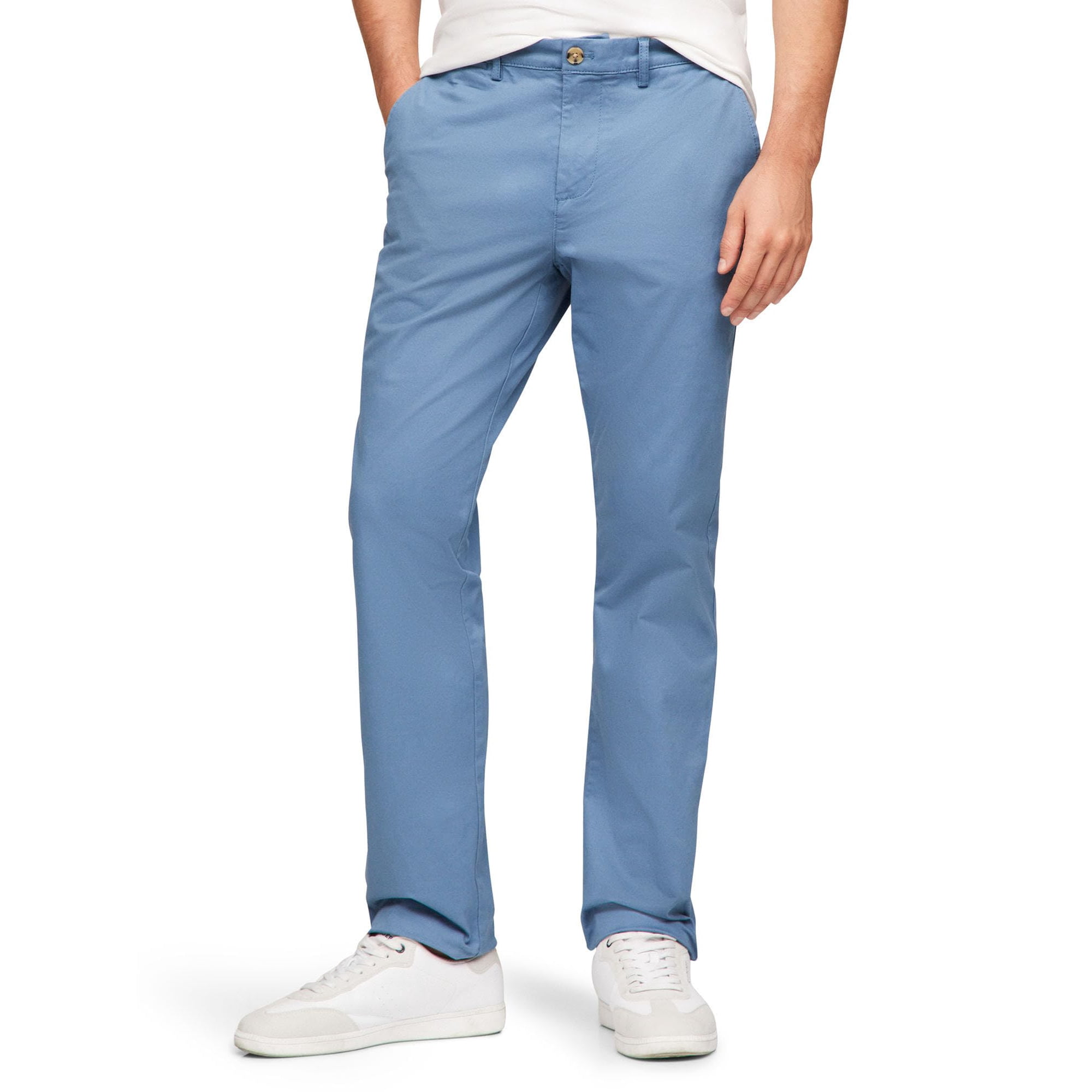 Pantalones Chinos Tommy Hilfiger, Elásticos, Corte Personalizado, Color Azul