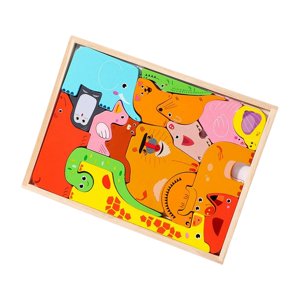 Bothyi - Rompecabezas De Animales Montessori, Rompecabezas Con Forma De Juguete De Construcción Para Niñas, Estilo A