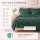 thumbnail image 5 of CozyLux Juego de Cama Queen, 7 Piezas Verde Bosque con Textura Seersucker (Bed in a Bag), 5 of 9