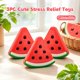thumbnail image 3 of Juguete Antiestrés Fyrddek Fruta Squishy 3 piezas Sandía, 3 of 7