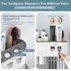 thumbnail image 4 of Soporte para cepillos de dientes BHeadcat montado en la pared con dispensador y vasos, 4 of 7