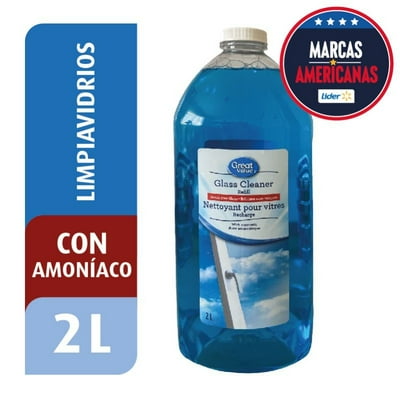 Limpia Vidrios Con Amonio Líquido Doypack 2 L Great Value