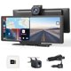 thumbnail image 1 of Pantalla CarPlay portátil de 10" para Apple CarPlay y Android Auto, cámara frontal 4K, 1 of 8