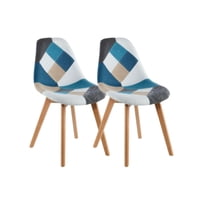 Habita2 Chile - Pack 2 Sillas Patchwood Celeste