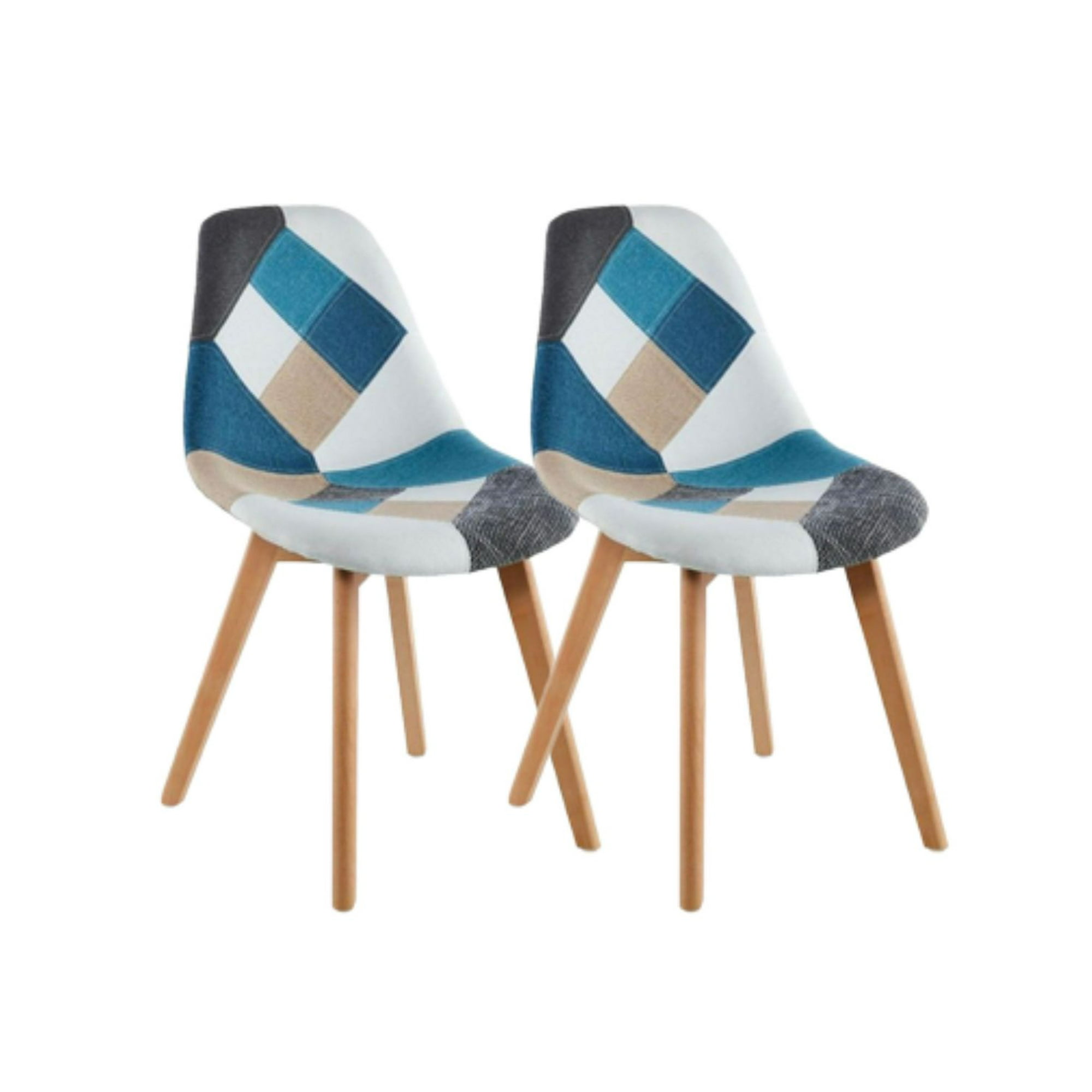 Habita2 Chile - Pack 2 Sillas Patchwood Celeste