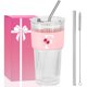 thumbnail image 1 of Vaso de vidrio AiHeart Inicial 590 ml Rosa, 1 of 7