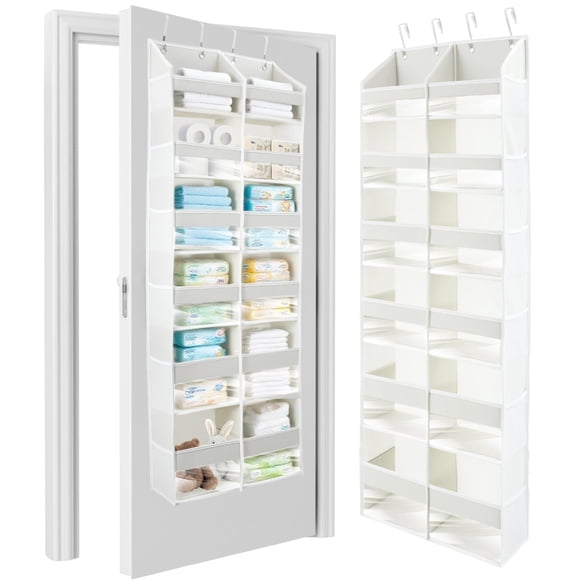 Organizador resistente para colgar sobre la puerta HOMELUX THEORY 140x56x17 cm marfil