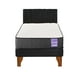 thumbnail image 1 of Cama Europea 1,5 Plaza + Respaldo Tubular Madera Negro, 1 of 6