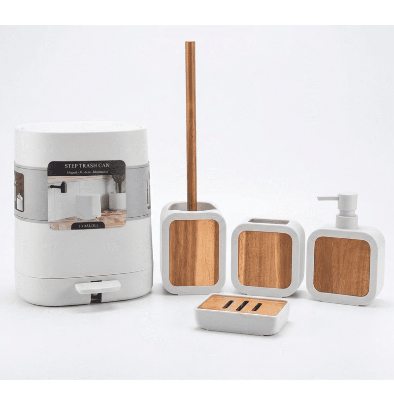 Wakeshome - Juego De Accesorios Para Baño Set De 5 Piezas