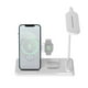 thumbnail image 5 of Cargador inalámbrico plegable multifunción de 15 W con luz nocturna LED y soporte para teléfono, compatible con Apple Watch/iPhone/AirPods, diseño portátil para uso doméstico y de oficina-Blanco, 5 of 10