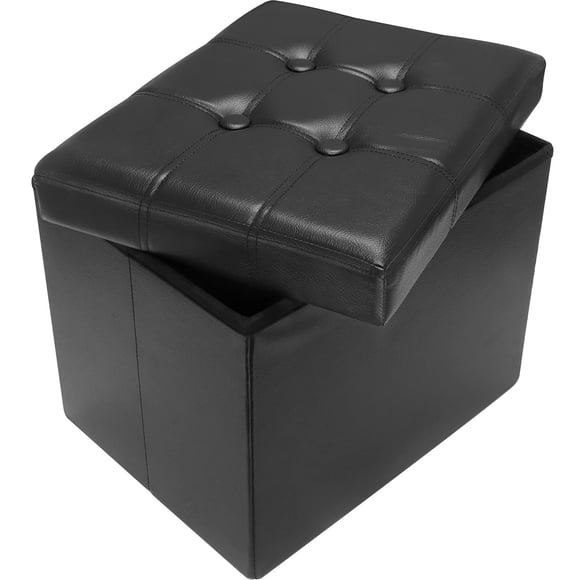 Taburete otomano con reposapiés AmasSmile®, plegable, 43 L