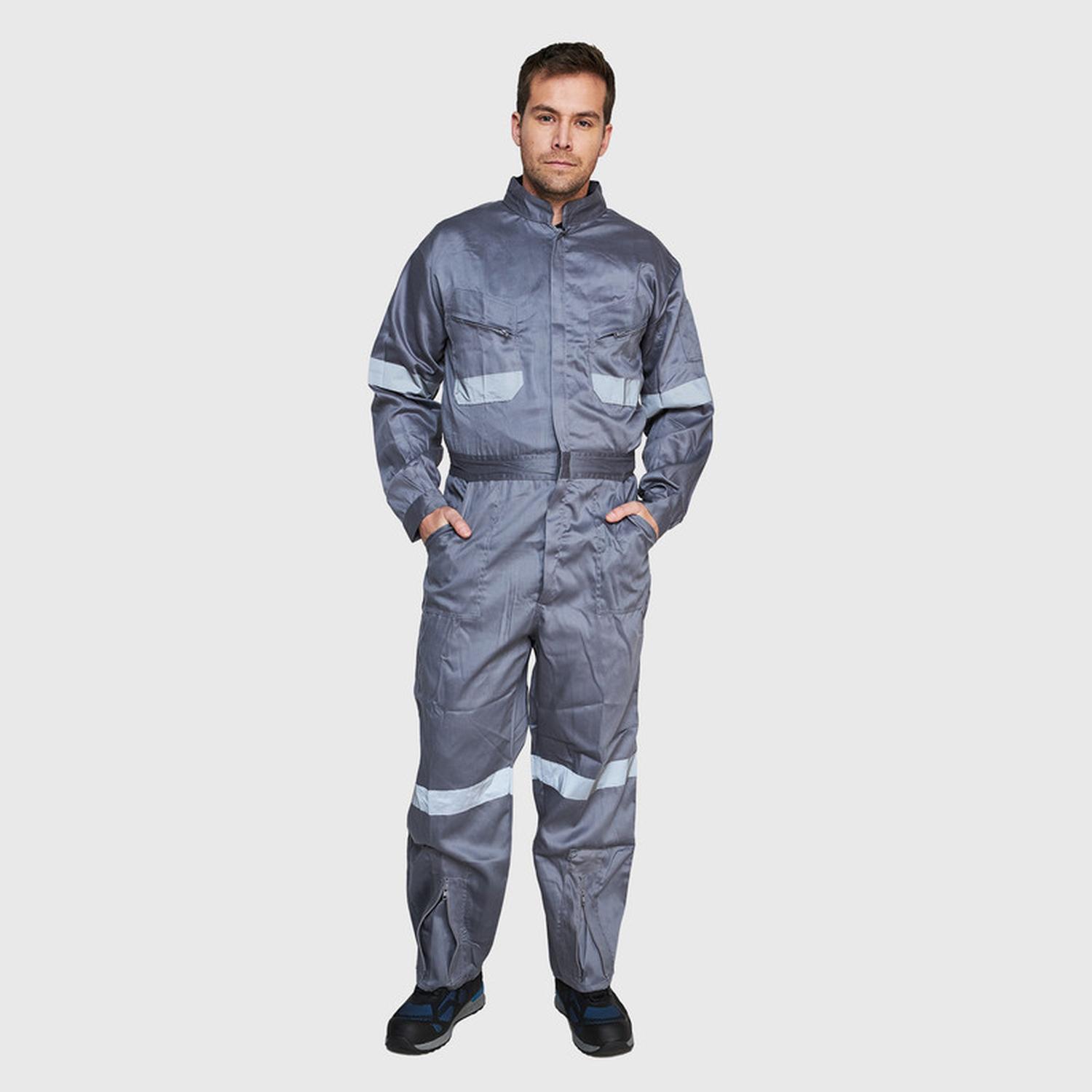 Jayson - Overol Poplin Con Reflectante Gris S