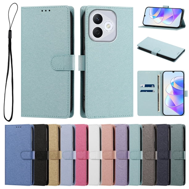 Cartera Funda para Honor 400 Lite Carga Inalámbrica, Verde Menta
