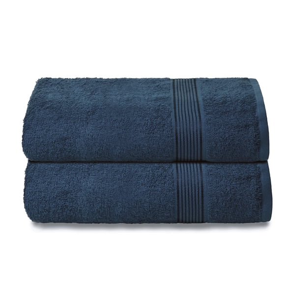 Juego de toallas de baño Belizzi Home Cotton, paquete de 2 unidades, 70 x 140 cm, color azul mineral