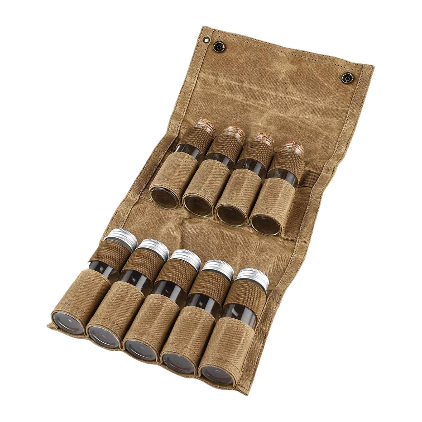 Ioensy - 9X Botella De Condimento Bolsa De Almacenamiento Juego De Tarros De Especias Dispensador De Condimentos Para Barbacoa
