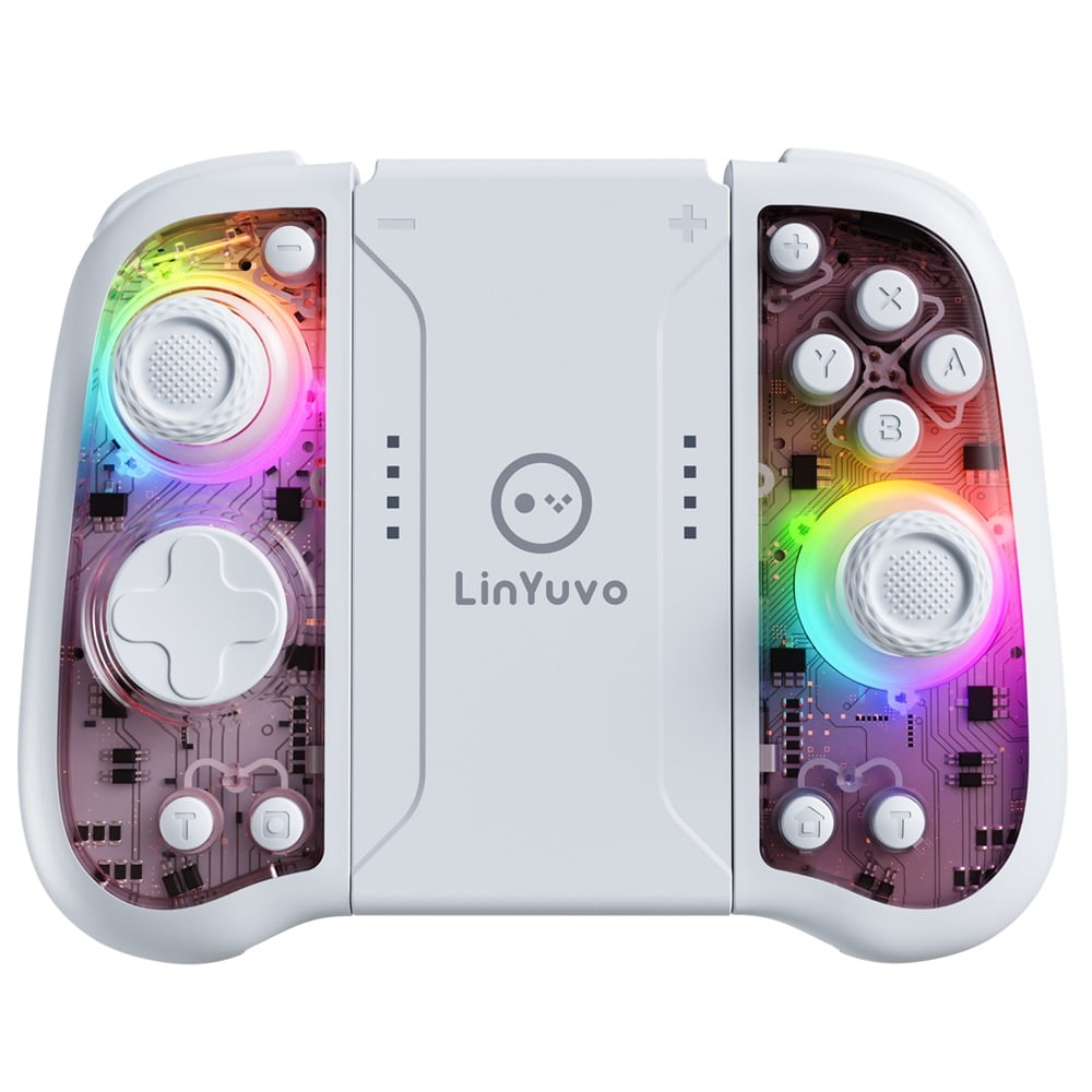 Genérico - Mando Inalámbrico Para Nintendo Switch Con Joystick De Efecto Hall, Botones Mecánicos, Programación De Macros, Iluminación Rgb, Vibración Dual, Carga Rápida Type-c Para Pc/ios/android-rosa