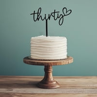 Adorno Para Tartas Snlioek, Acrílico Negro, 30 Cumpleaños, Boda 30