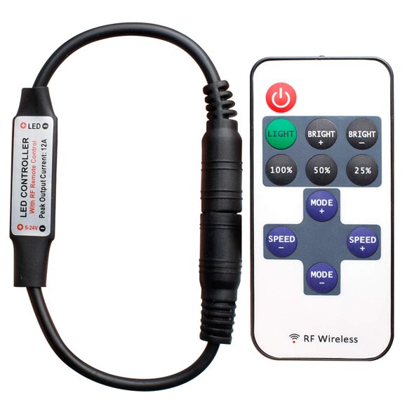 Tira de luces LED con control remoto inalámbrico de 12 V DC