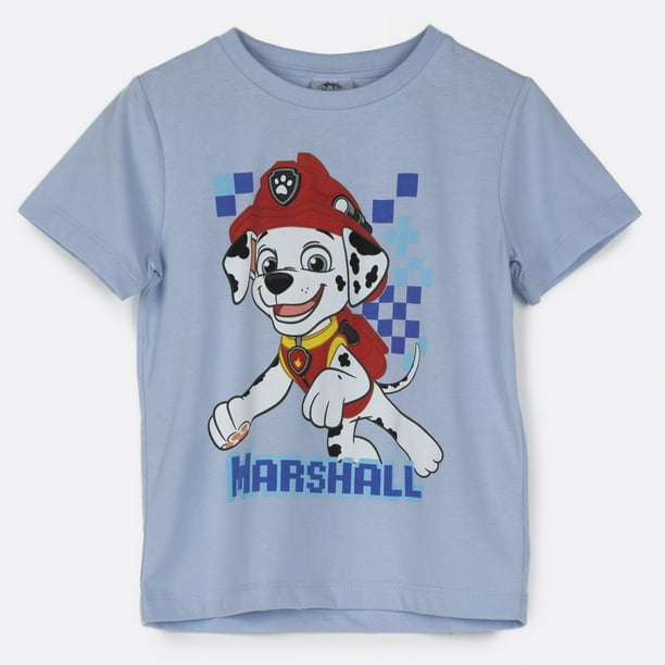 Polera Manga Corta Niño Marshall Celeste Paw Patrol
