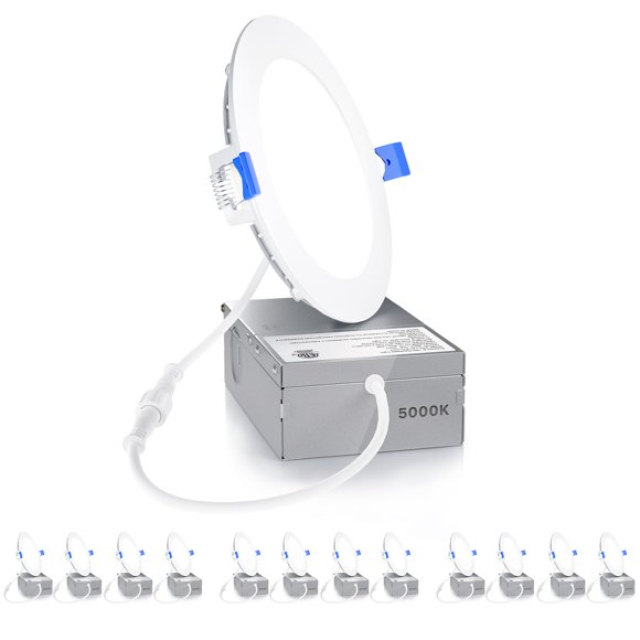 Foco empotrado LED Ensenior 10 cm 9 W 5000 K 120 V paquete de 12
