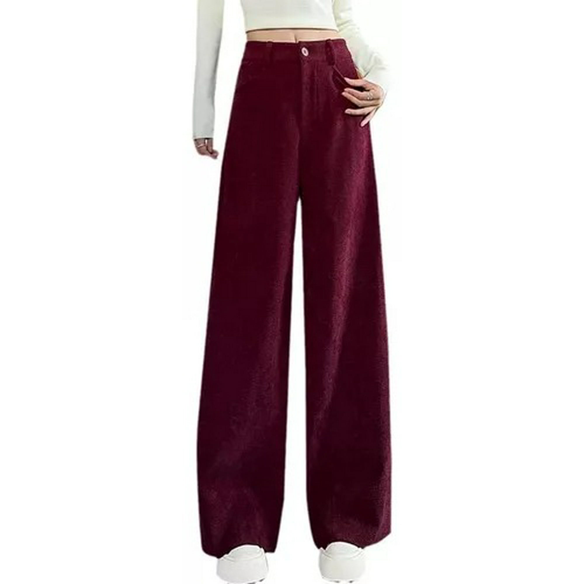 Genérica - Pack 3 Pantalón Tiro Alto Mujer Pantalones Pierna Ancha