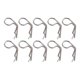 thumbnail image 1 of 10pcs RC Cuerpo Clips Pines R-Pin Para 1/8 1/10 1/12 RC Racing Vehicle Car Decor Silver, 1 of 5
