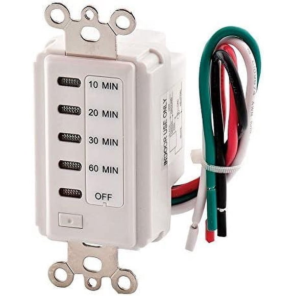 Temporizador de pared para extractor de baño con apagado automático de 10-20-30-60 min
