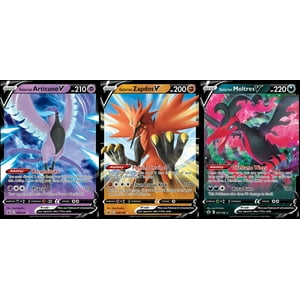 Lote De Cartas Pokémon: Juego De Pájaros Legendarios Galarian Articuno V
