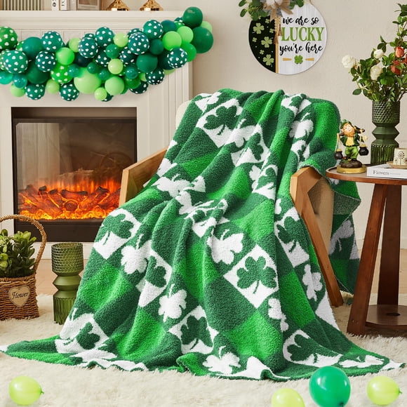 Manta Trébol Del Día De San Patricio 127x152 Cm Verde
