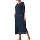 thumbnail image 4 of INSPIRE CHIC Bata con cremallera de manga larga para mujer, mezcla suave de rayón, bata midi con bolsillos, talla S, azul, 4 of 6
