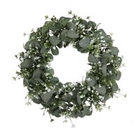 Bothyi - Corona Grande De Hojas Verdes, Corona Navideña Artificial Para Ventana De Patio, Boda, Estilo B